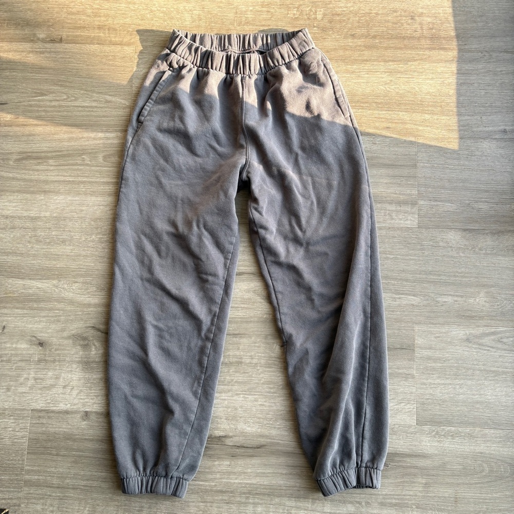 Hollister adjustable rise fleece jogger grey sweatpants